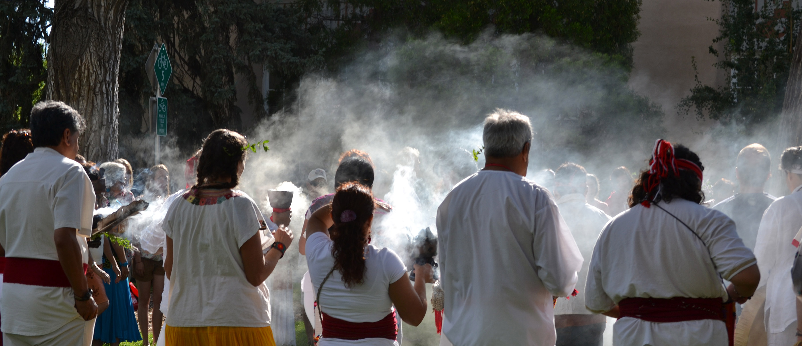 Curanderismo Class being held outdoors