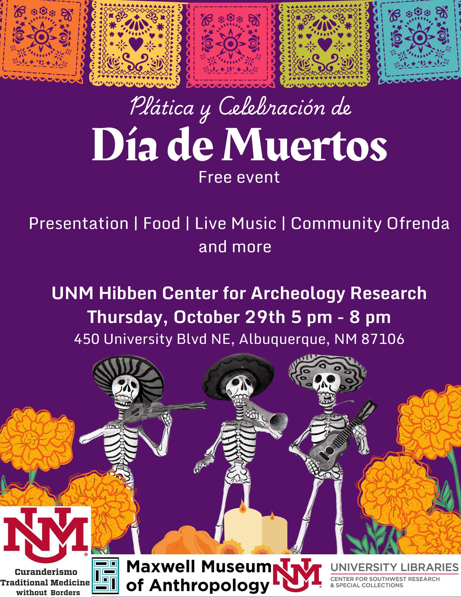 Dia de los muertos flyer